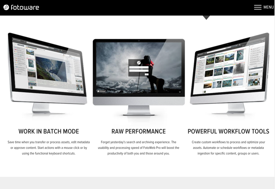 screenshot of FotoWare DAM